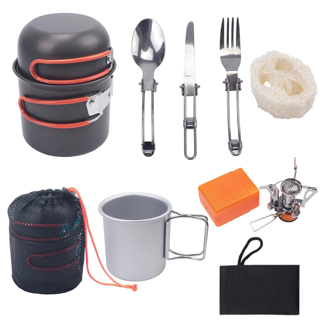 Set de cuisine de survie en aluminium | Ustensiles pour crise