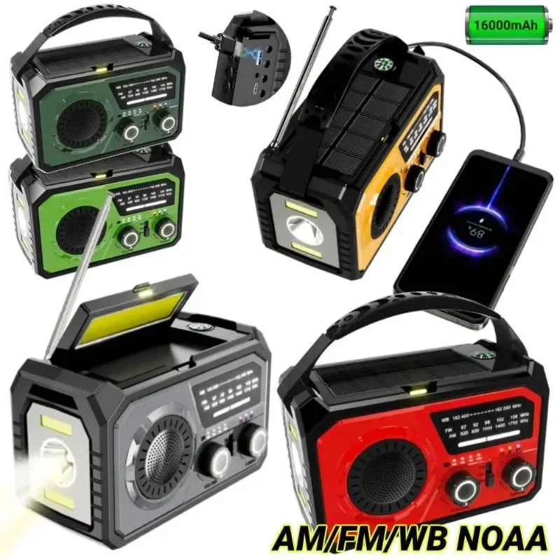 Radio solaire 16000mAh | Communication d'urgence fiable