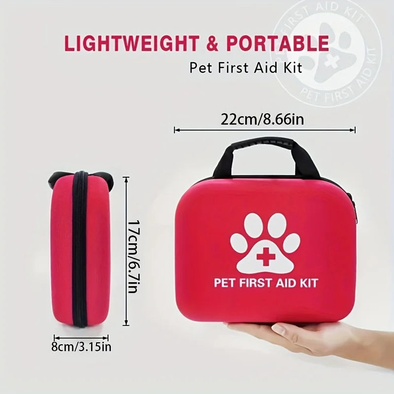Trousse de premiers secours pour chien et chat | 61 pcs | Voyage et camping