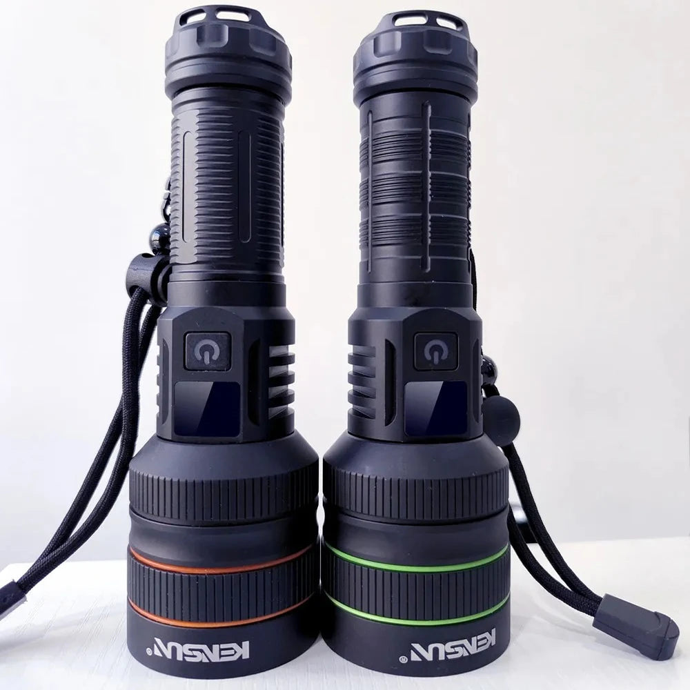 Lampe Torche Puissante Militaire Interdite LED Rechargeable | Sécurité en Pleine Nature
