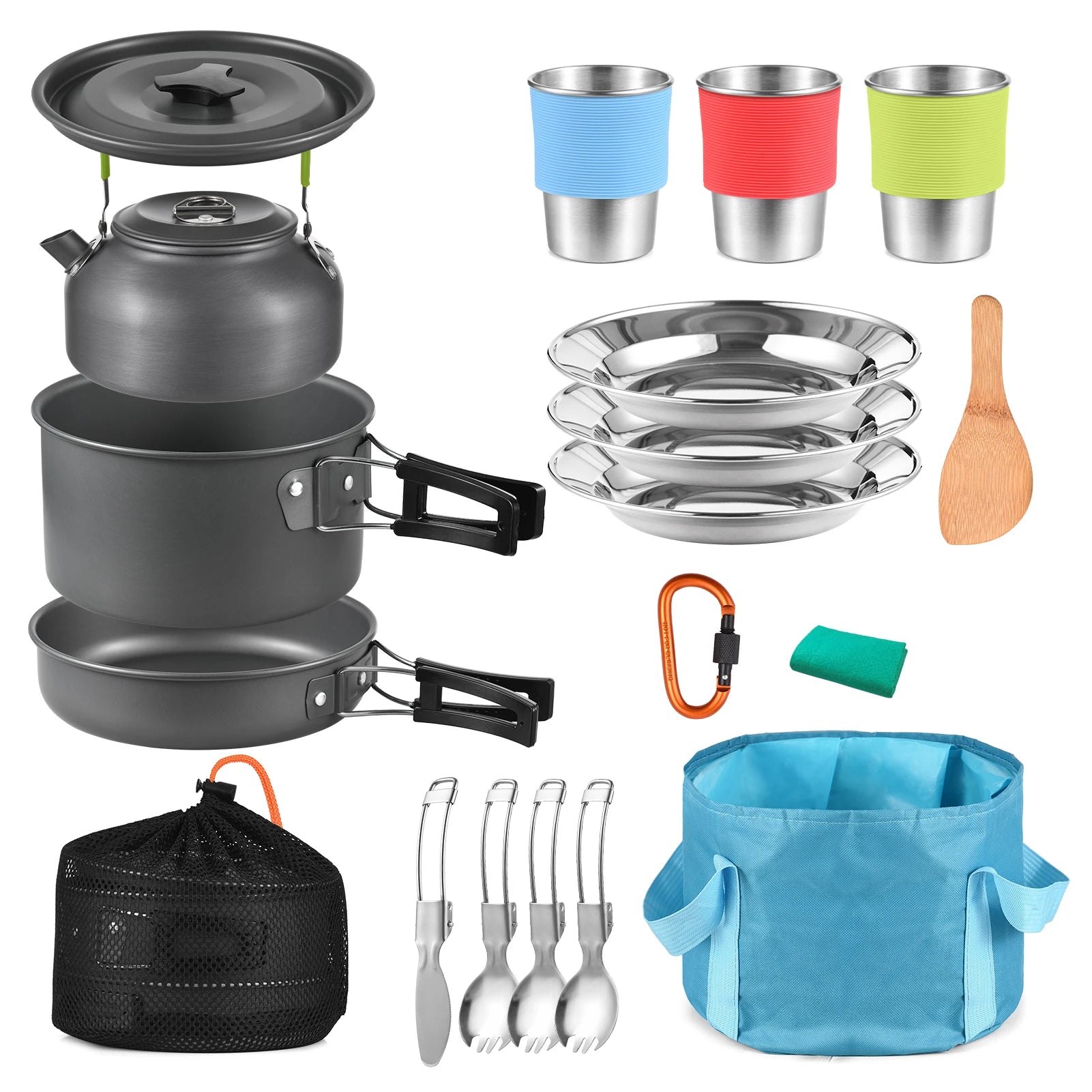 Set de cuisine de survie 21 pièces | Cuisine en plein air