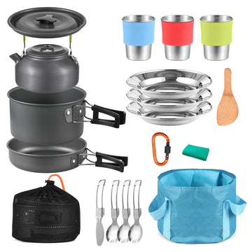 Set de cuisine de survie 21 pièces | Cuisine en plein air